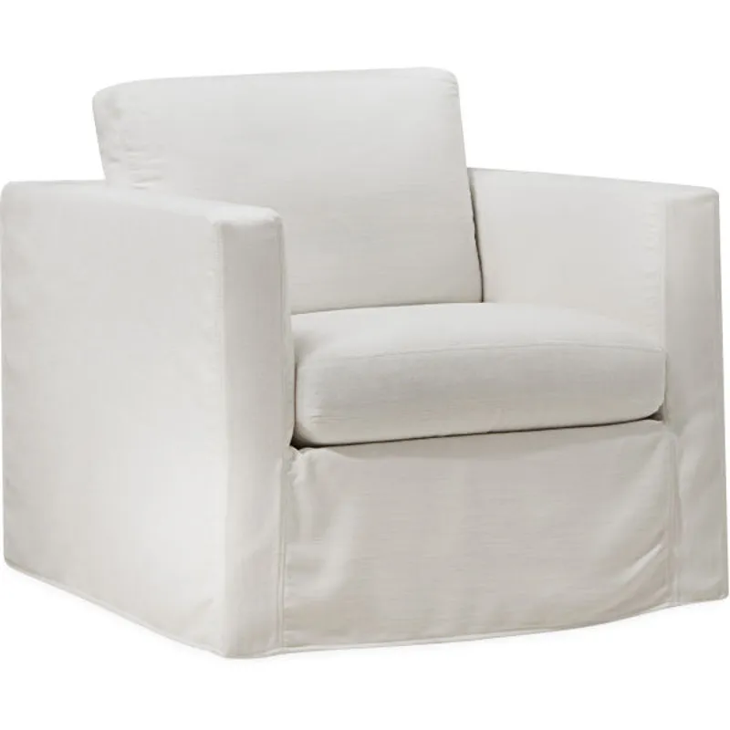 Slipcovered Swivel Glider Chair