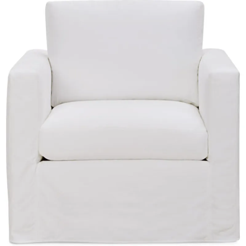 Slipcovered Swivel Chair