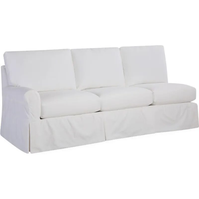 Slipcovered One Arm Sofa