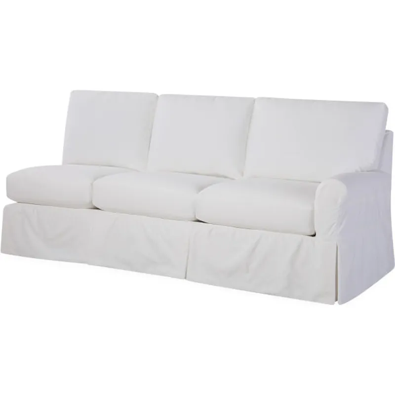 Slipcovered One Arm Sofa