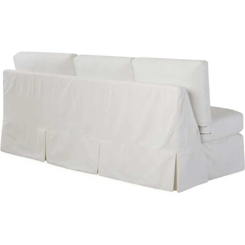 Slipcovered One Arm Sofa