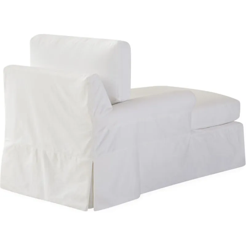 Slipcovered One Arm Chaise