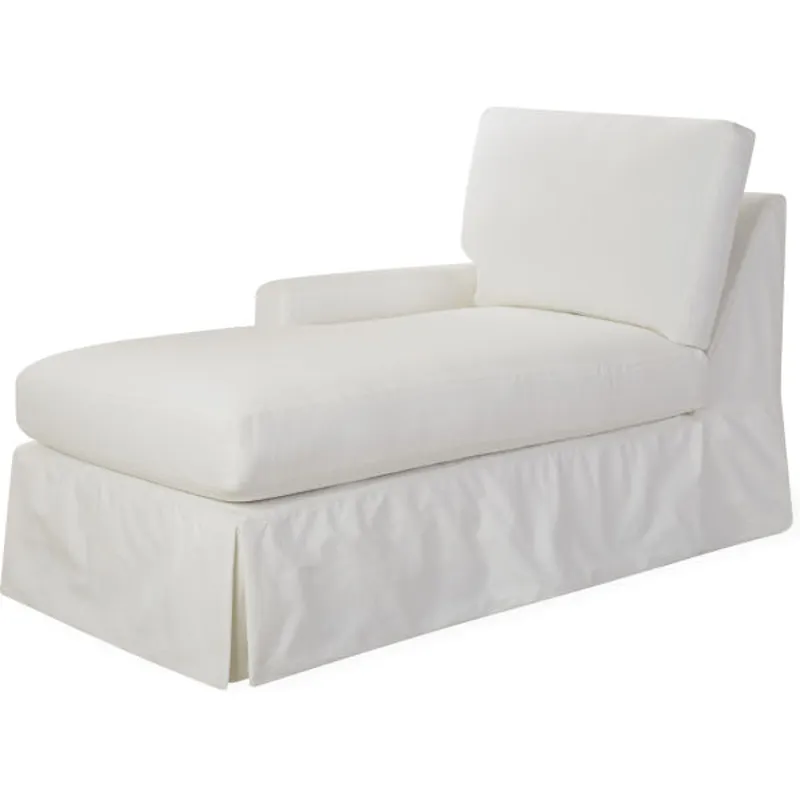 Slipcovered One Arm Chaise