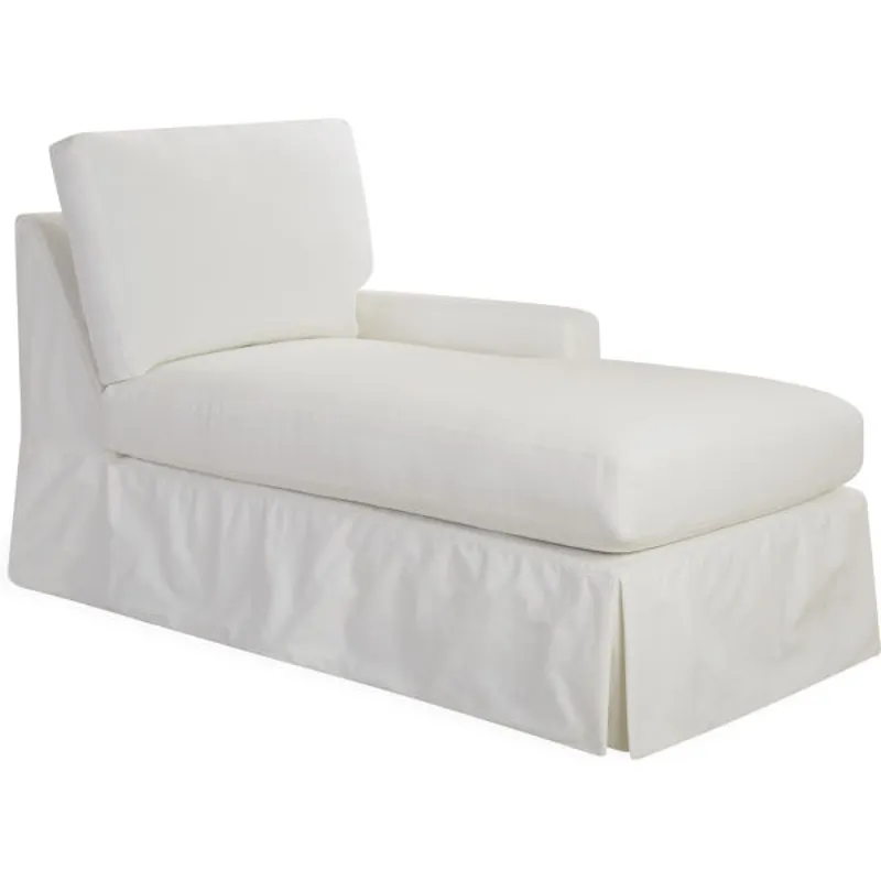 Slipcovered One Arm Chaise