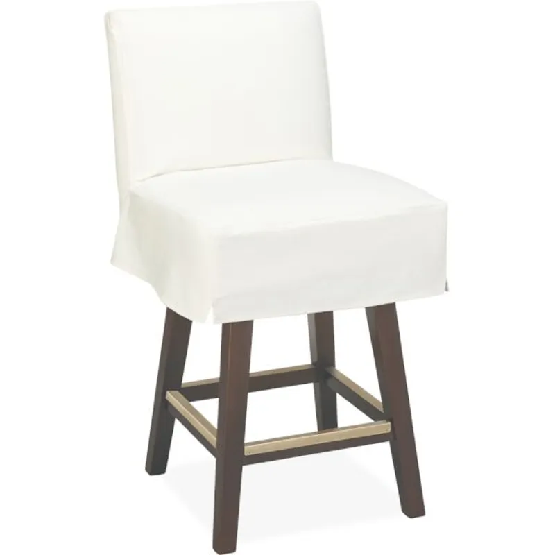 Slipcovered Swivel Counter Stool