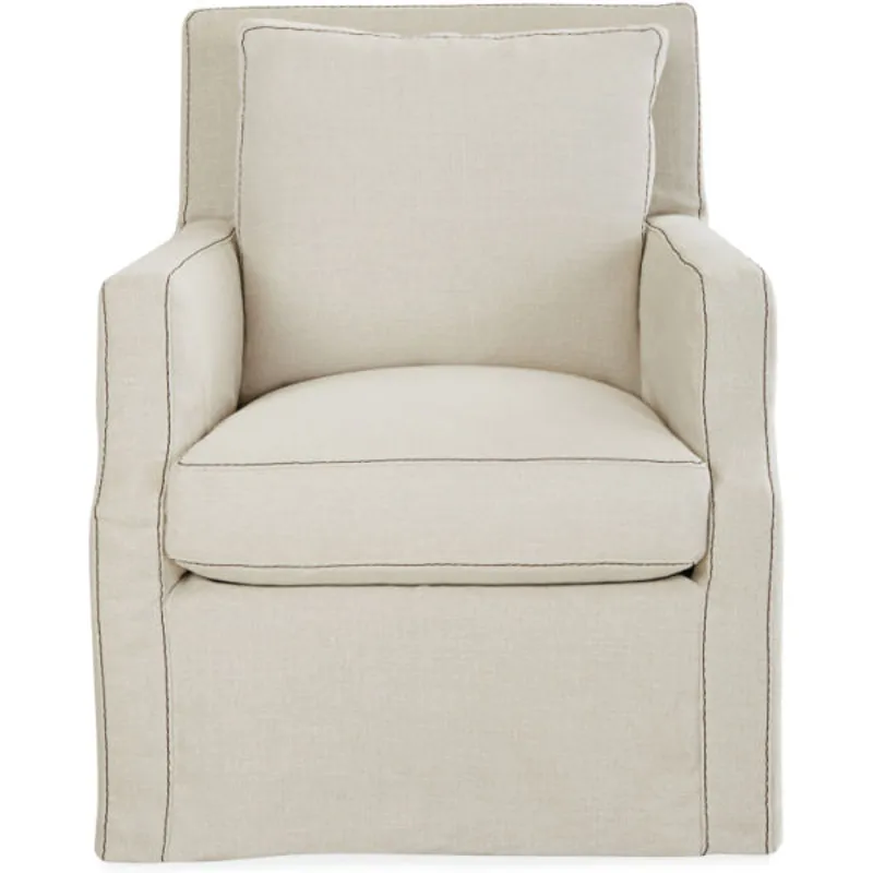 Slipcovered Swivel Glide Chair