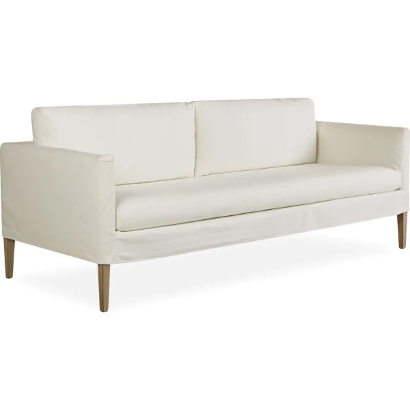 Leather Slipcovered Sofa
