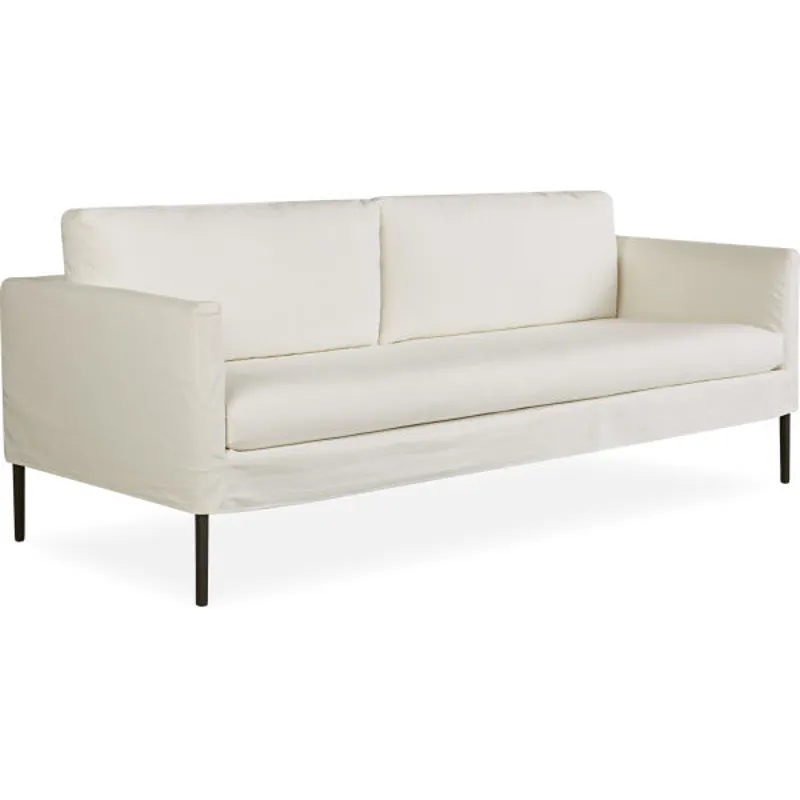 Leather Slipcovered Sofa