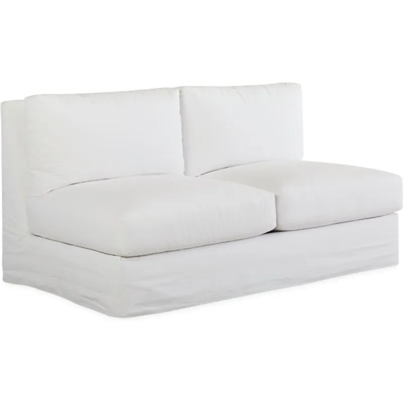 Slipcovered Armless Loveseat