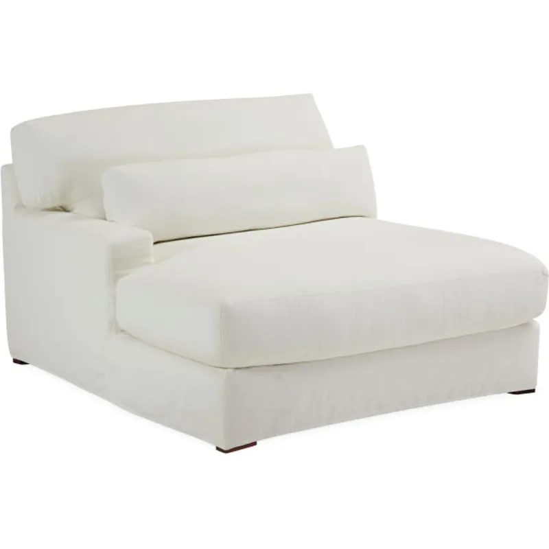 Slipcovered One Arm Chaise