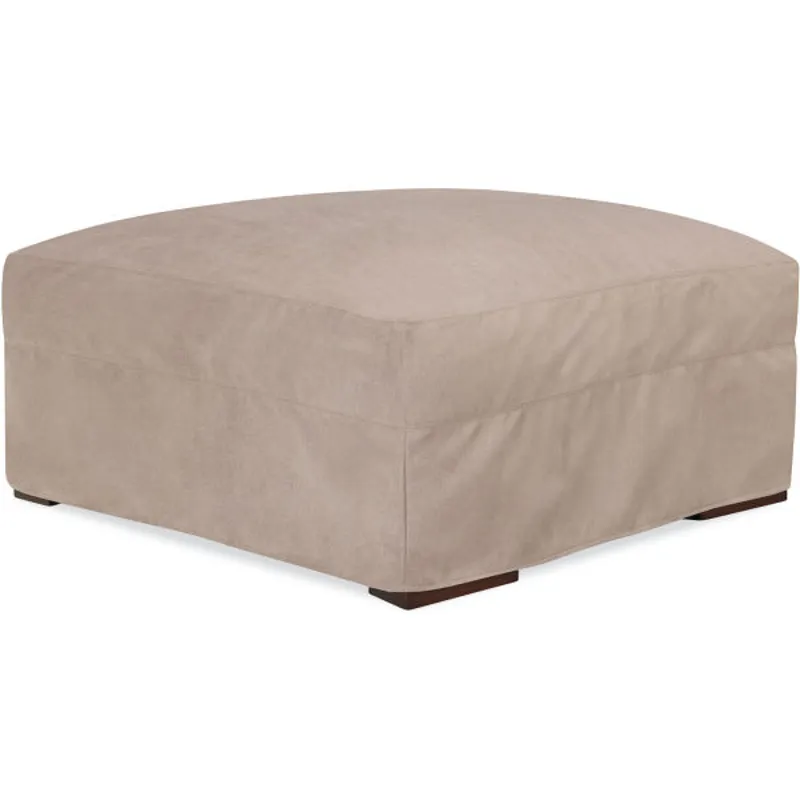 Slipcovered Cocktail Ottoman