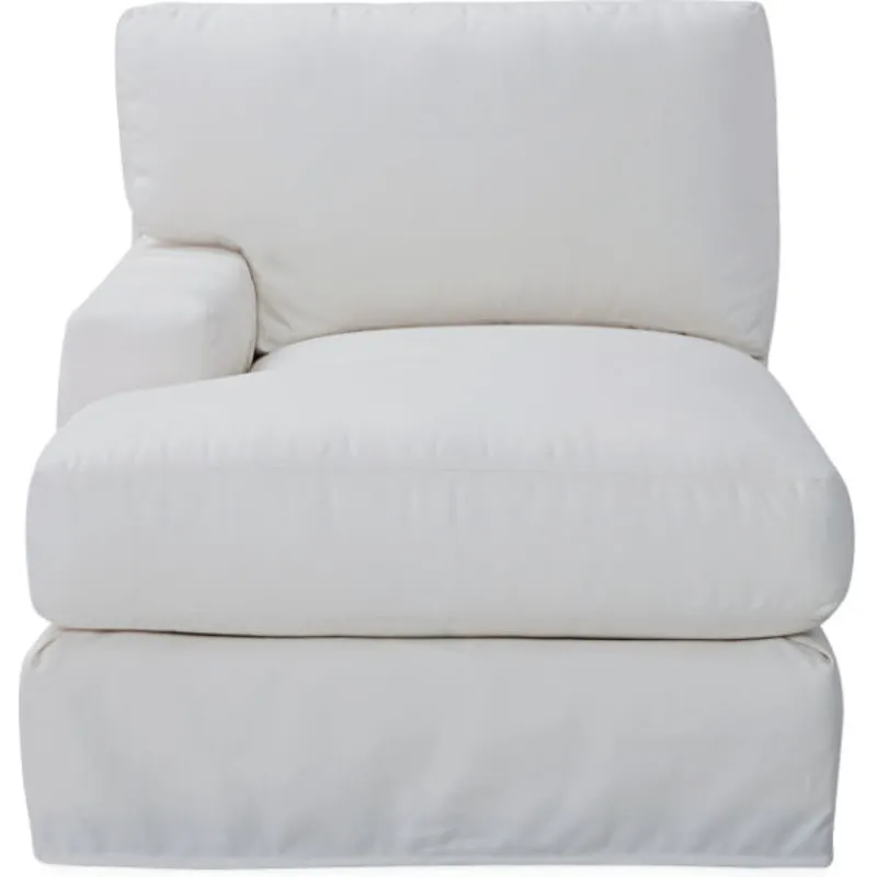 Slipcovered One Arm Chaise