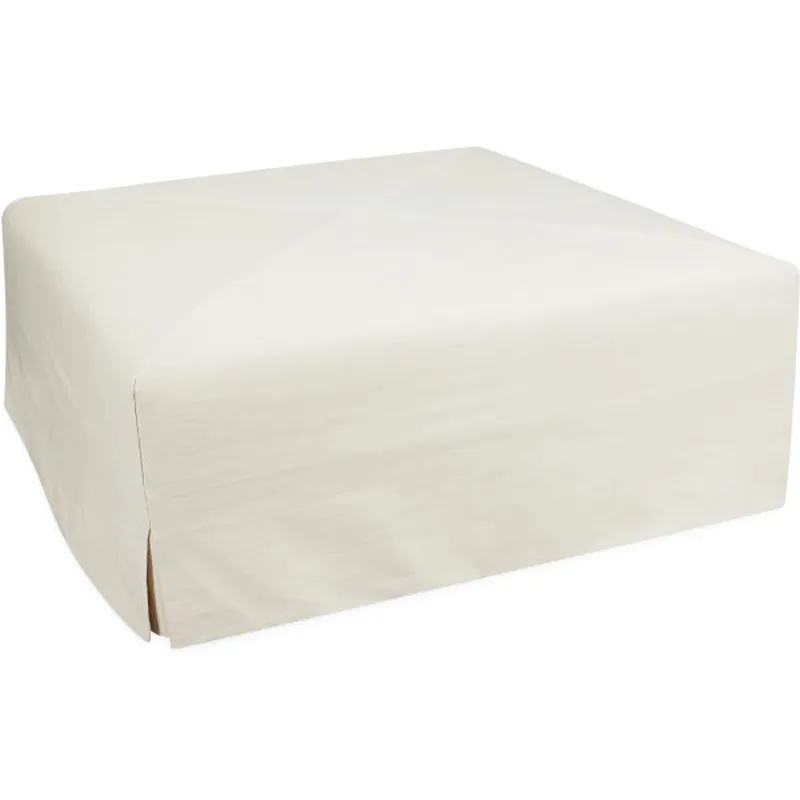 Slipcovered Cocktail Ottoman