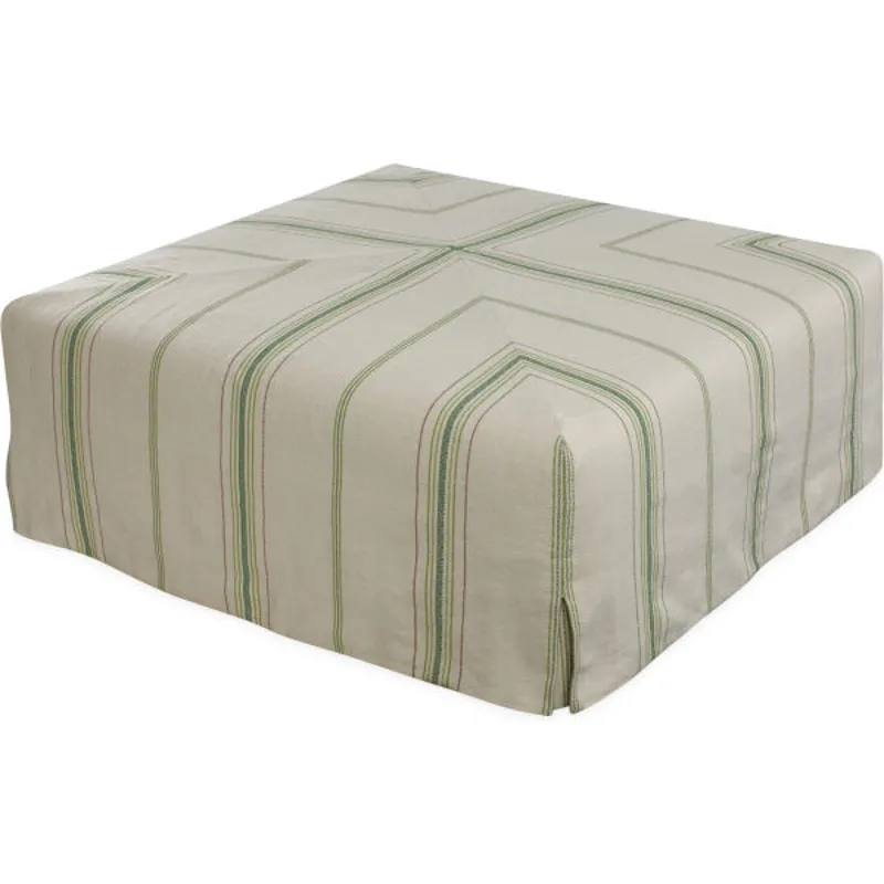 Slipcovered Cocktail Ottoman