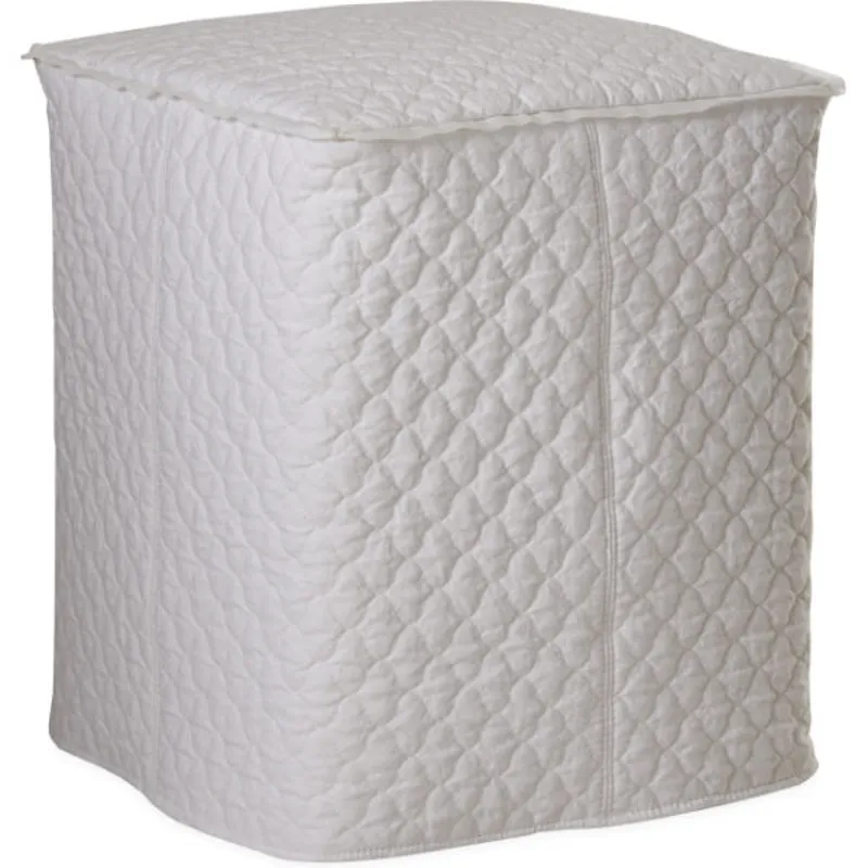 Slipcovered Ottoman