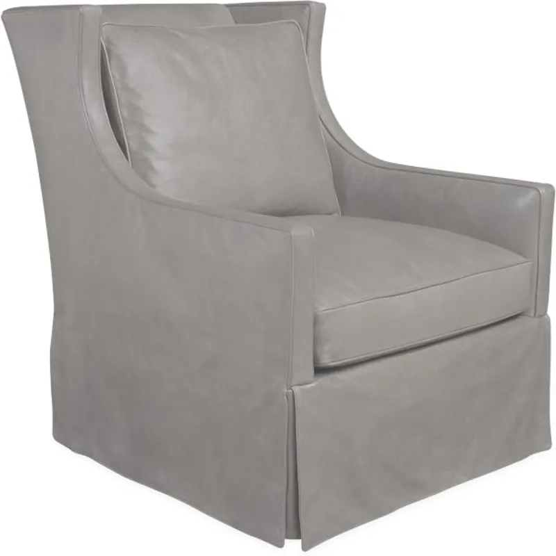 Leather Swivel Glider