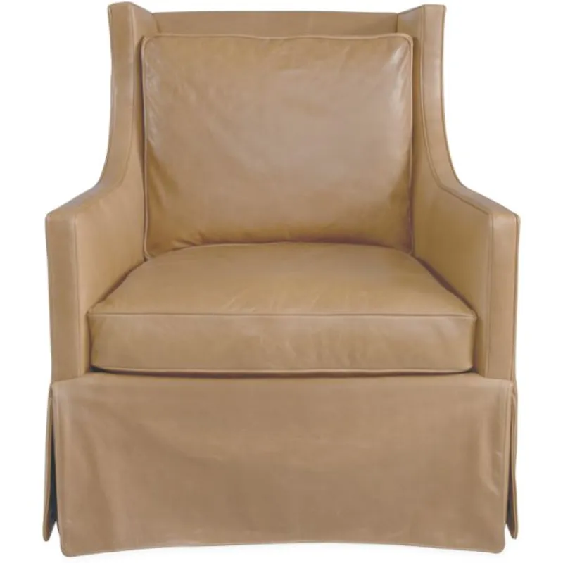 Leather Swivel Glider