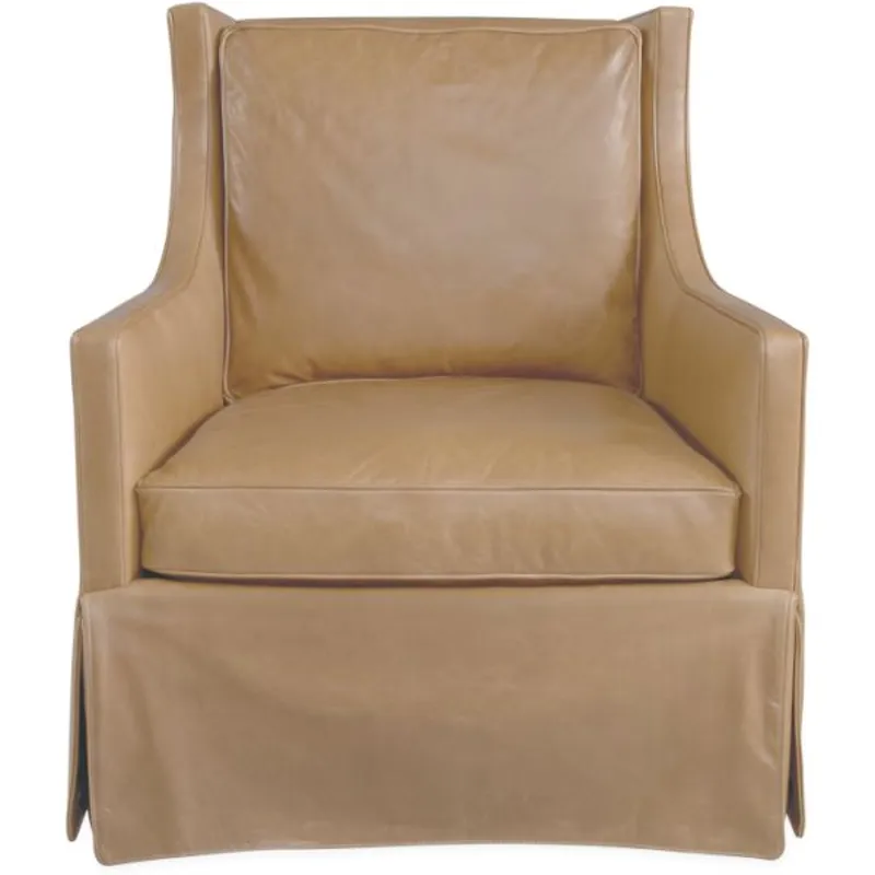 Leather Swivel Glider