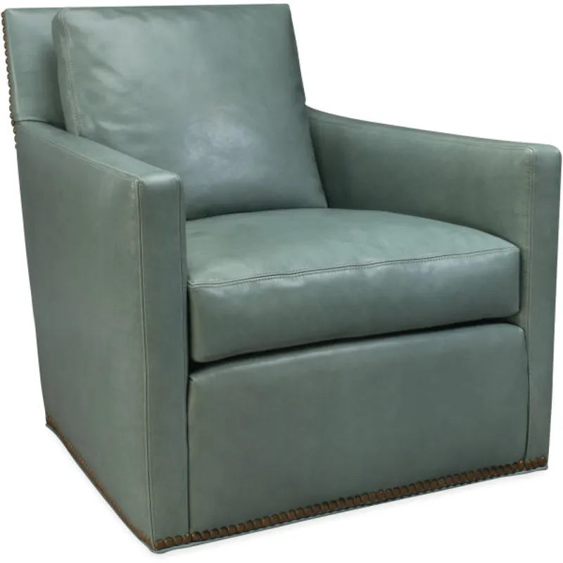 Leather Swivel Glider