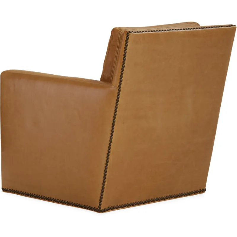 Leather Swivel Glider