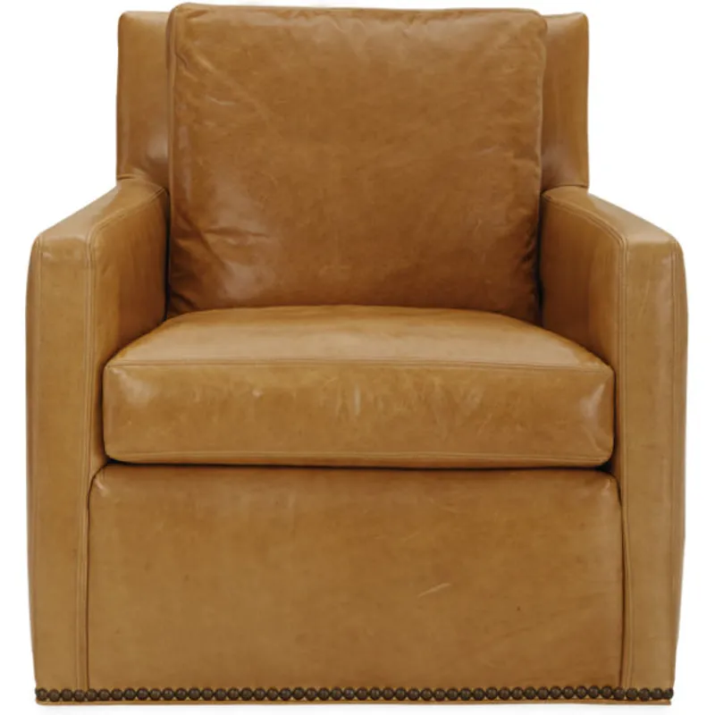 Leather Swivel Glider