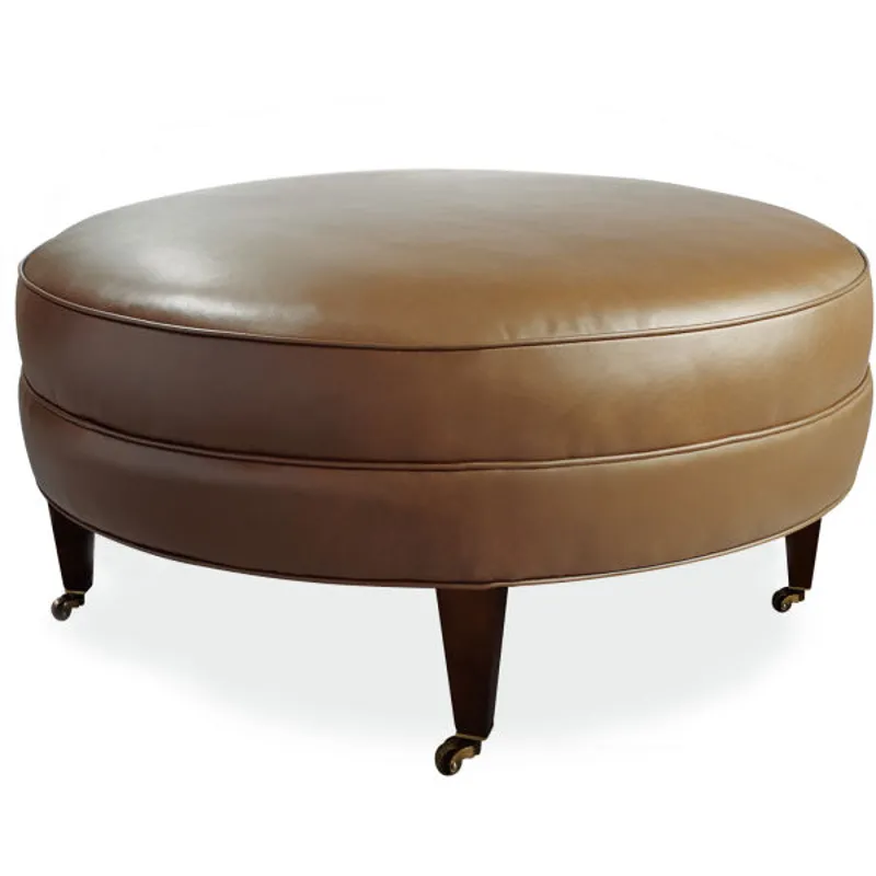 Leather Ottoman