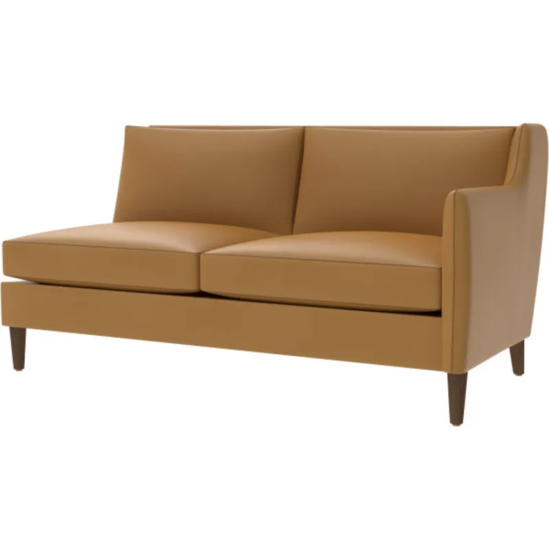 Leather One Arm Loveseat