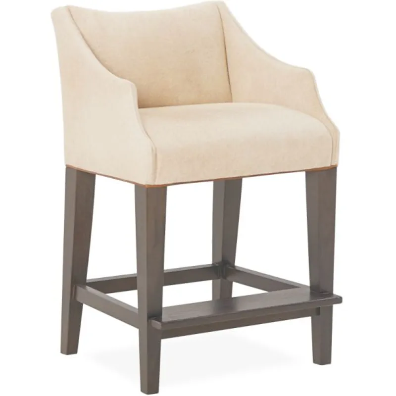 Leather Campaign Counter Stool