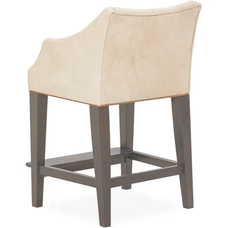 Leather Campaign Counter Stool