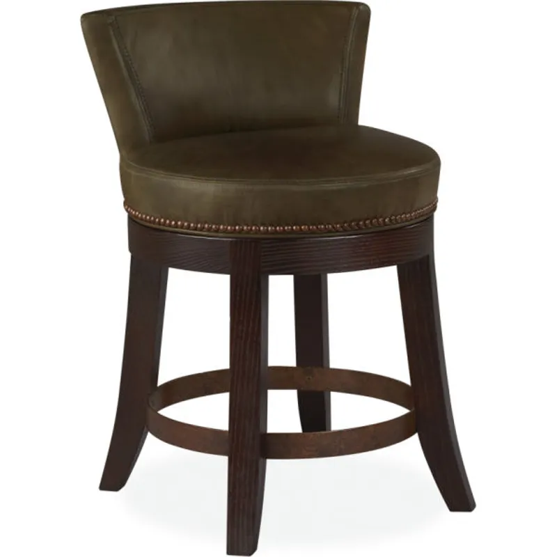 Leather Swivel Stool