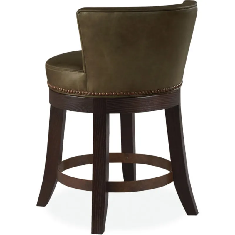 Leather Swivel Stool