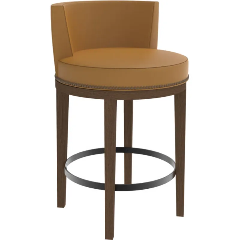Leather Swivel Counter Stool