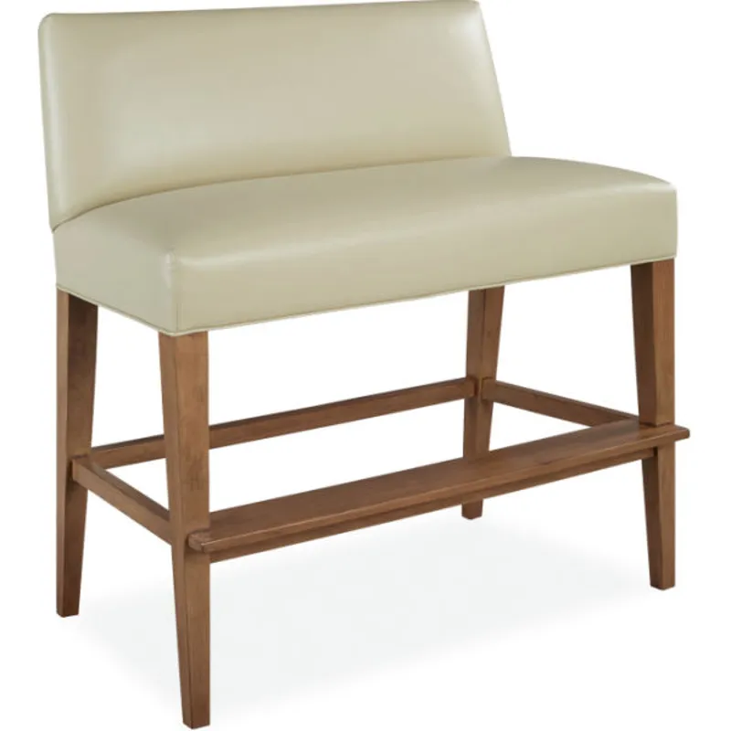 Leather Dual Seat Bar Bench