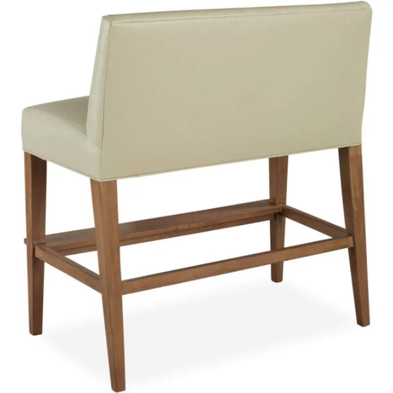 Leather Dual Seat Bar Bench