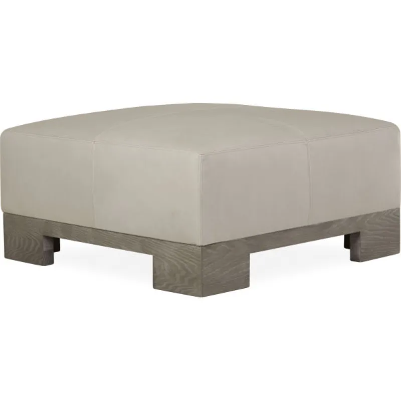 Leather Cocktail Ottoman