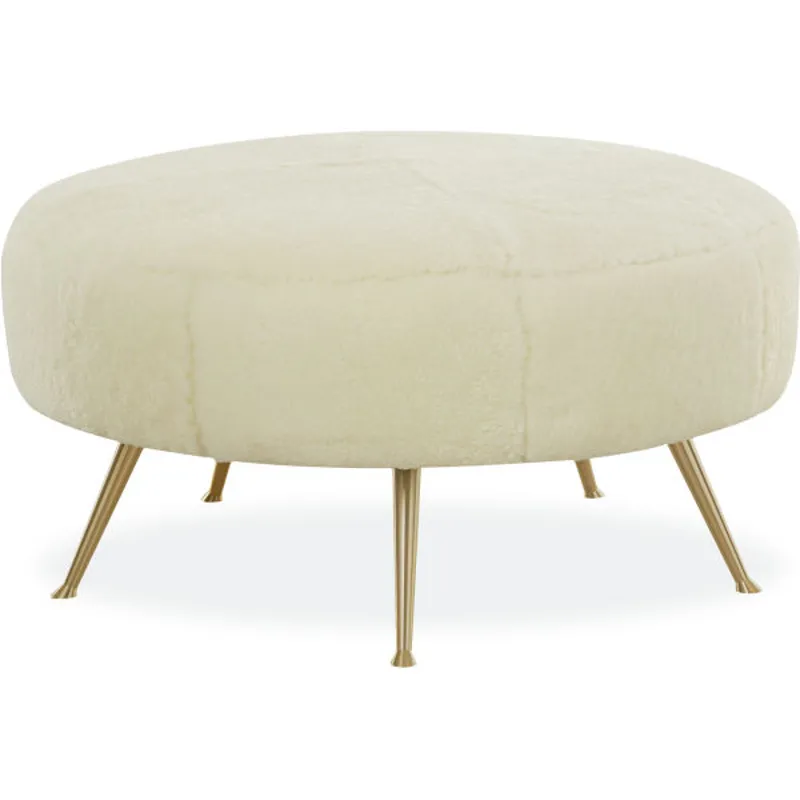 Leather Cocktail Ottoman