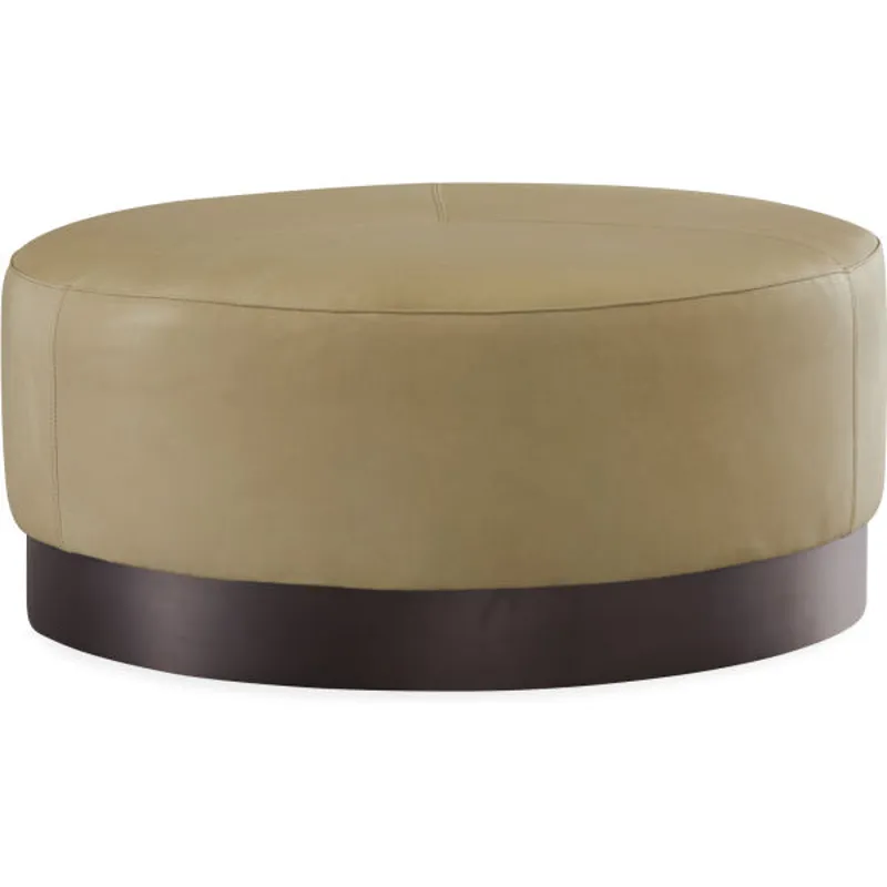 Leather Cocktail Ottoman