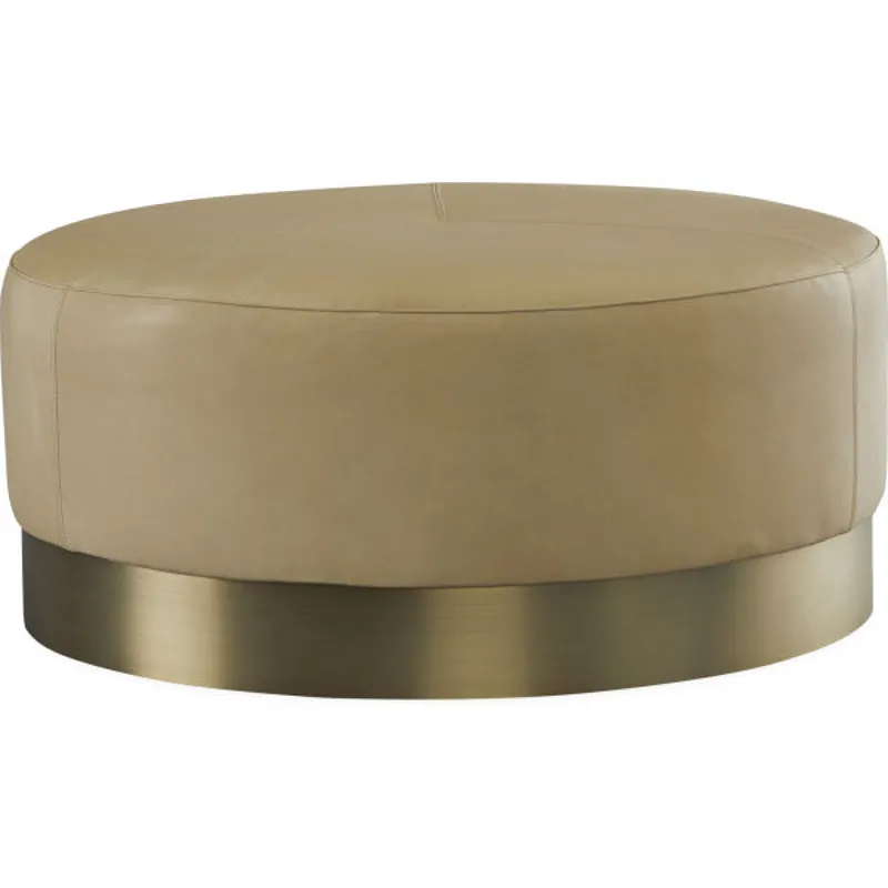 Leather Cocktail Ottoman