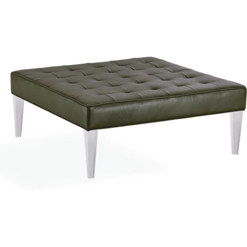 Leather Cocktail Ottoman