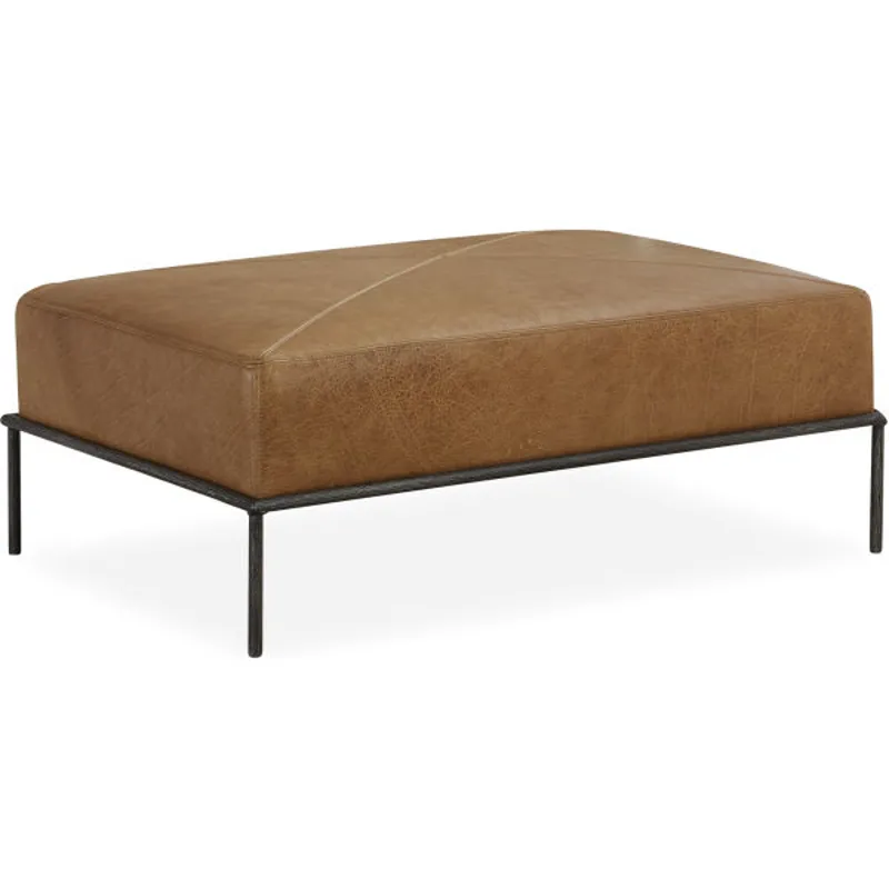 Leather Cocktail Ottoman