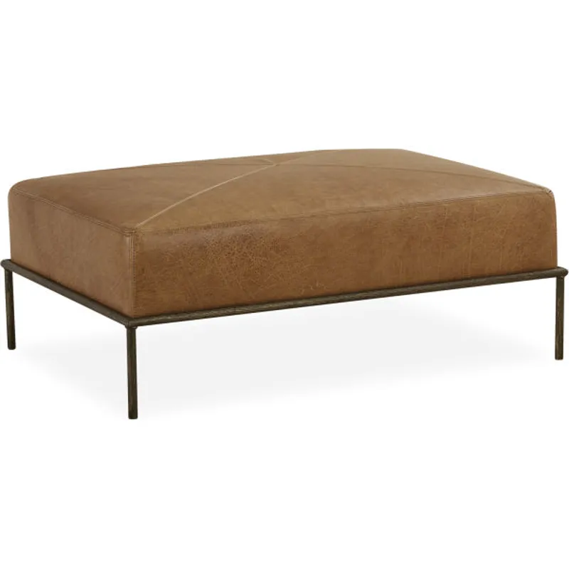 Leather Cocktail Ottoman