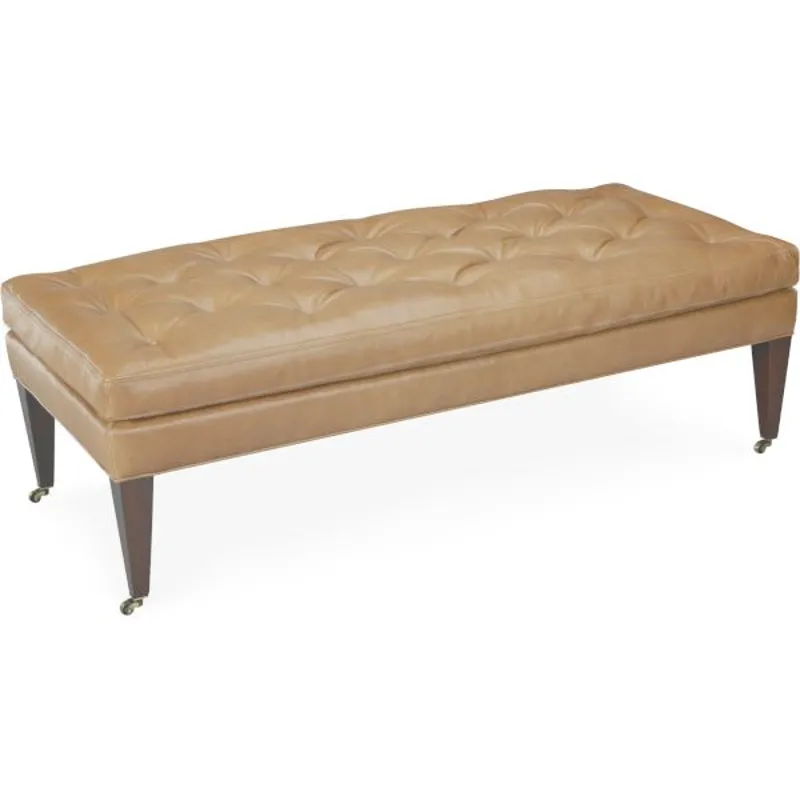 Leather Ottoman and 1/2