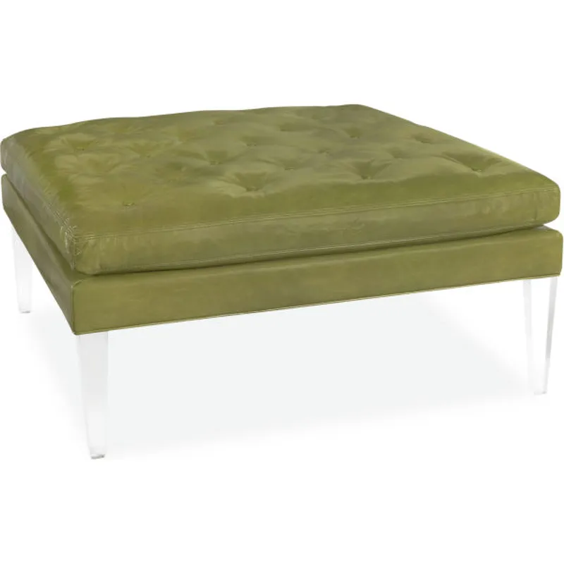 Leather Cocktail Ottoman