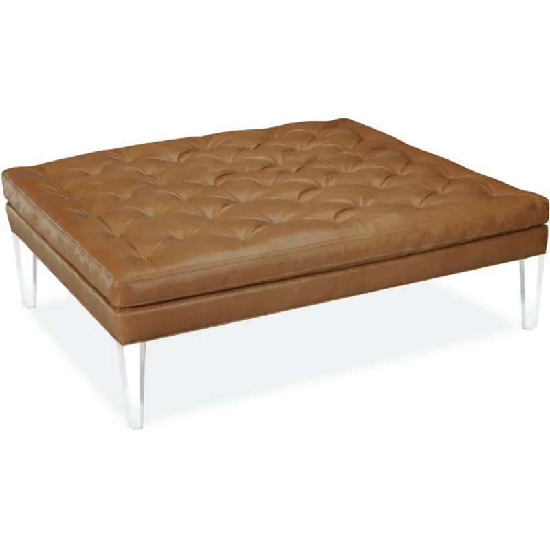 Leather Cocktail Ottoman
