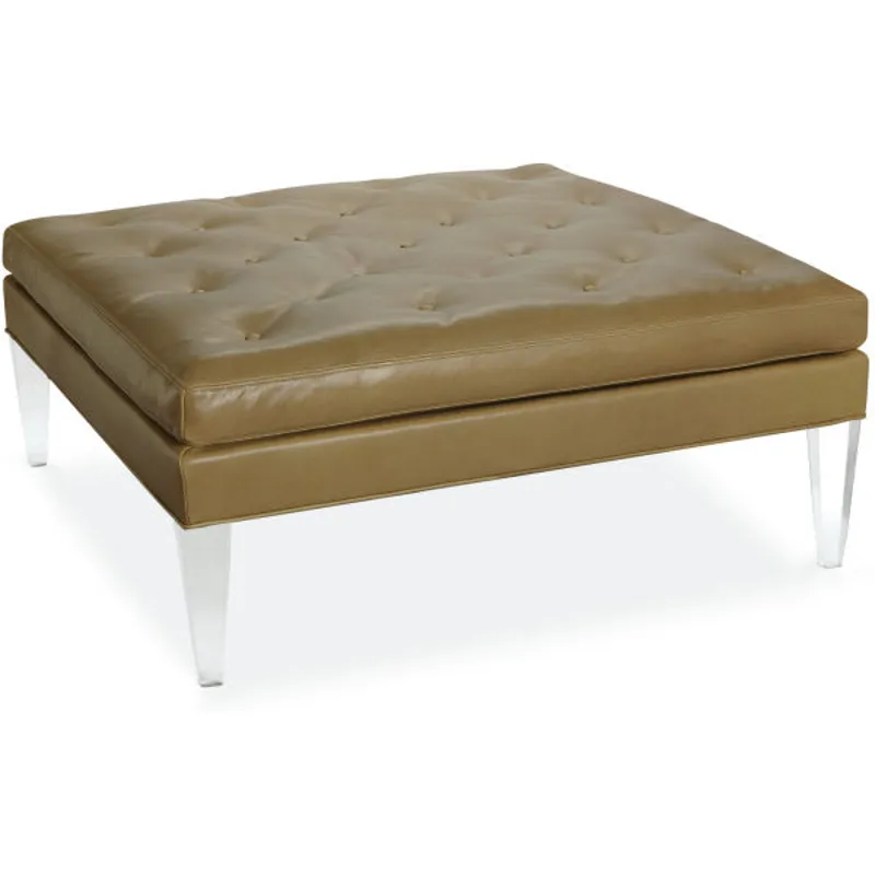 Leather Cocktail Ottoman