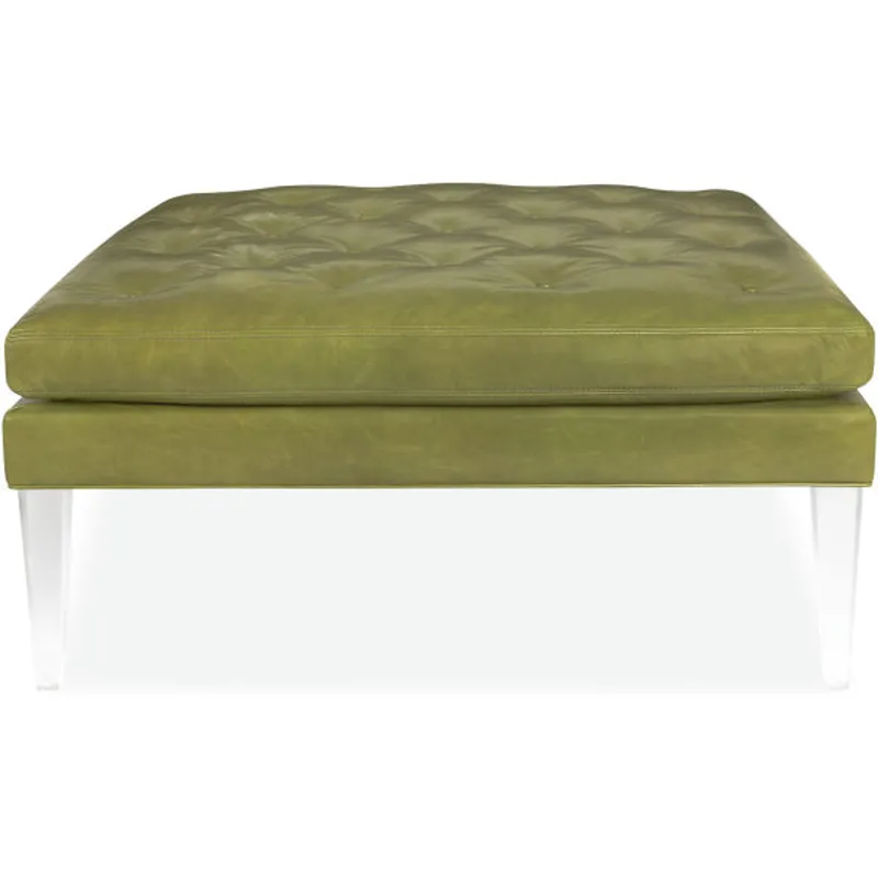 Leather Cocktail Ottoman