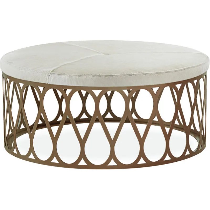 Leather Cocktail Ottoman