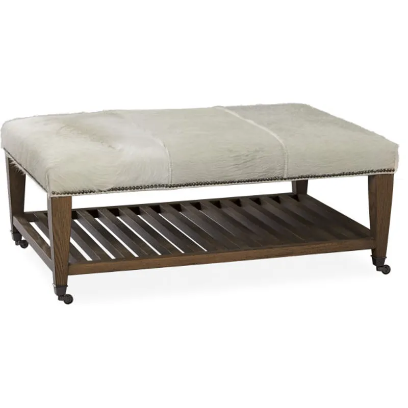 Leather Cocktail Ottoman