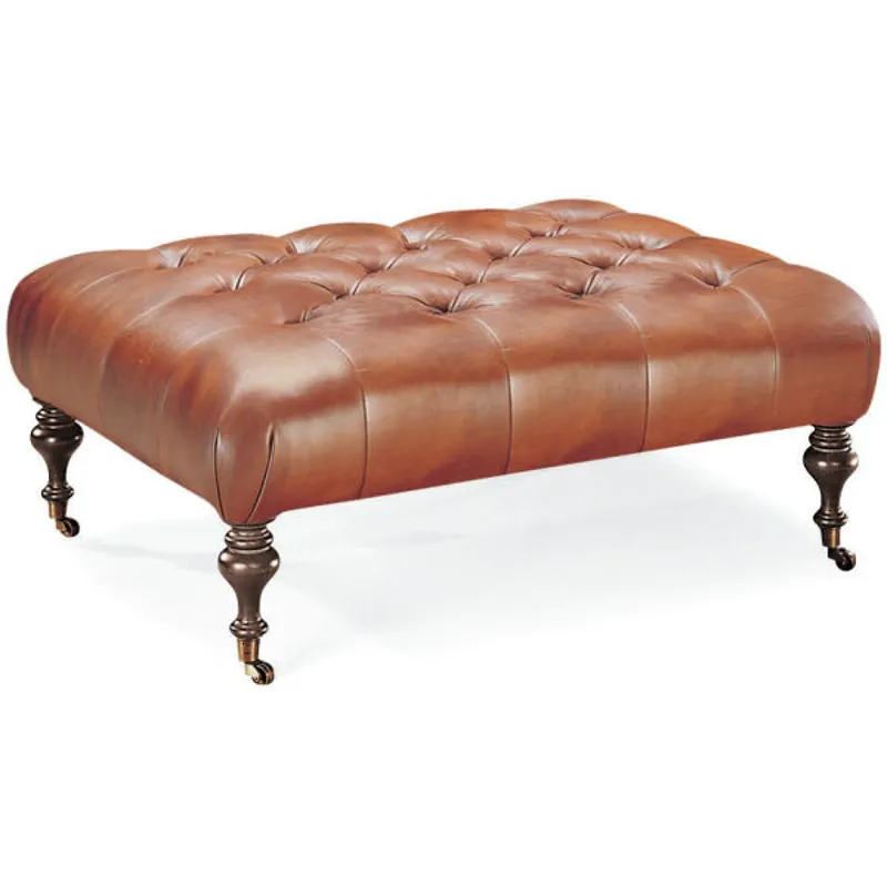 Leather Cocktail Ottoman