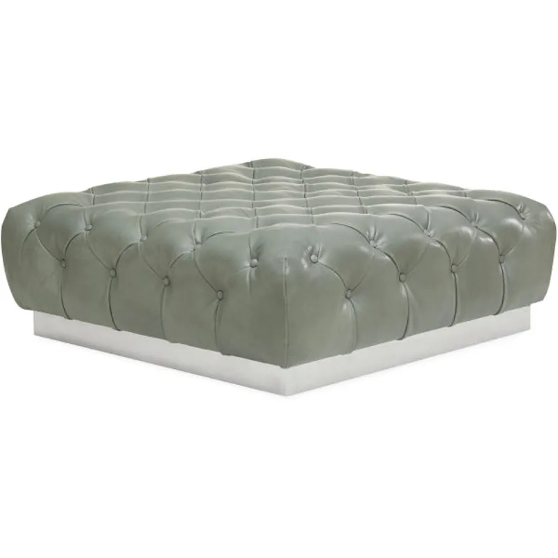 Leather Cocktail Ottoman